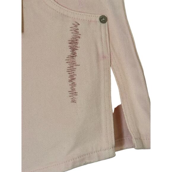NWT SER.O.YA Zuri Low Rise Denim Mini Skirt in Bleach Pink Size 26 - Picture 3 of 7
